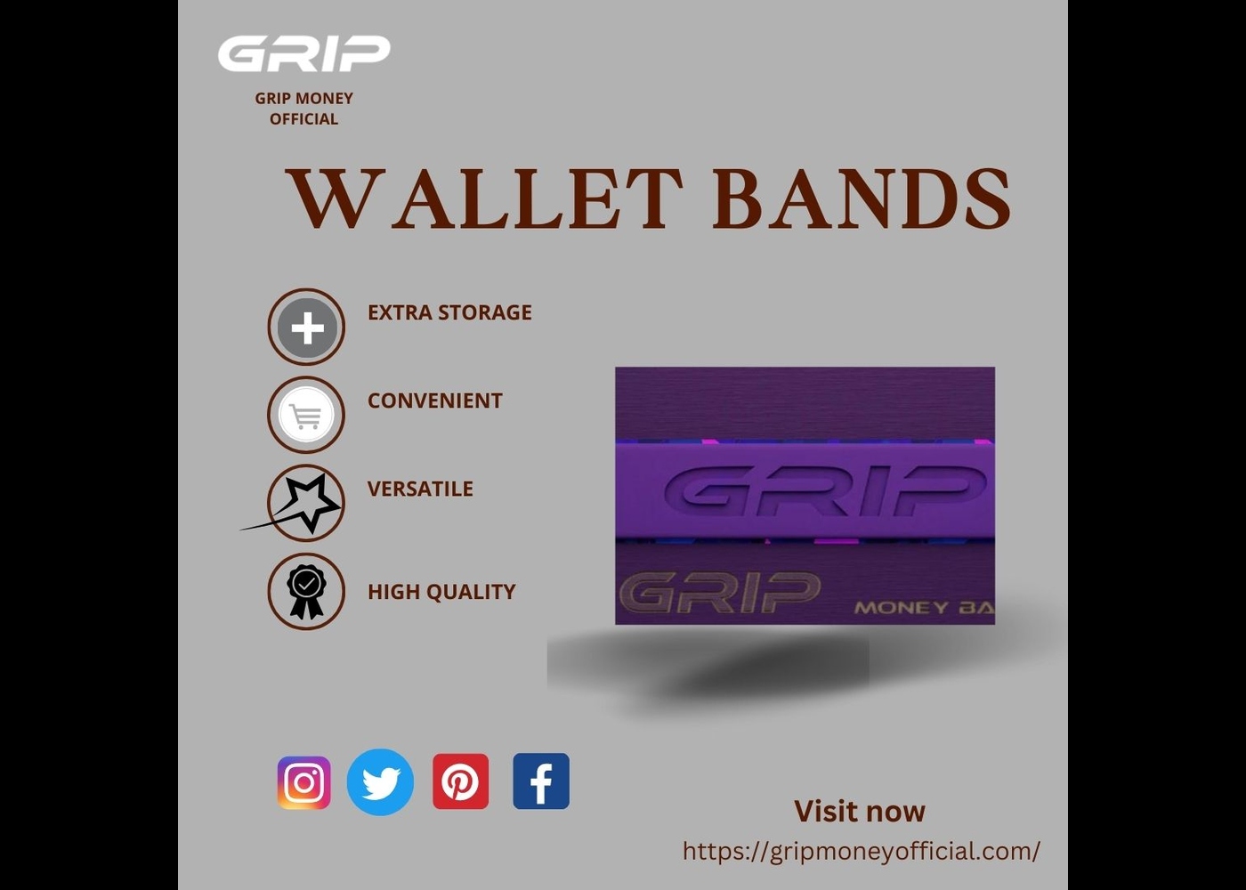 Buy Trading Wallet Bands To Keep Safe Your Accessories | Grip Money Official