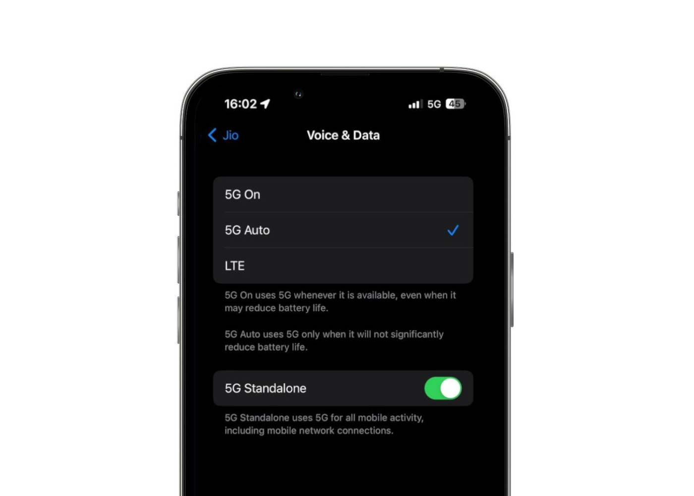 How to activate jio 5g in iPhone