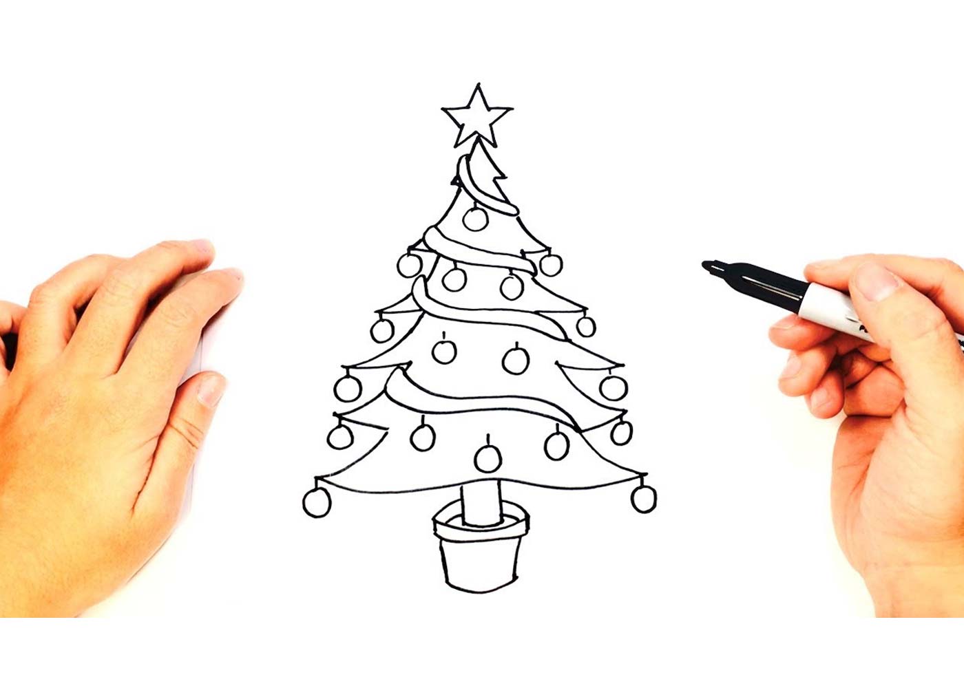How to Draw a Christmas tree