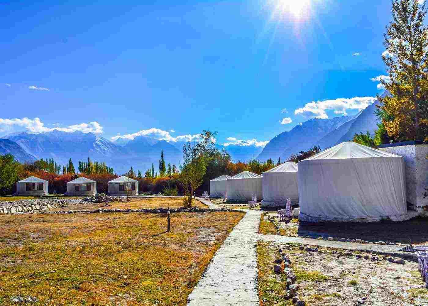India's Radiant Reverie: Soaking in Nubra Valley's Autumnal Foliage